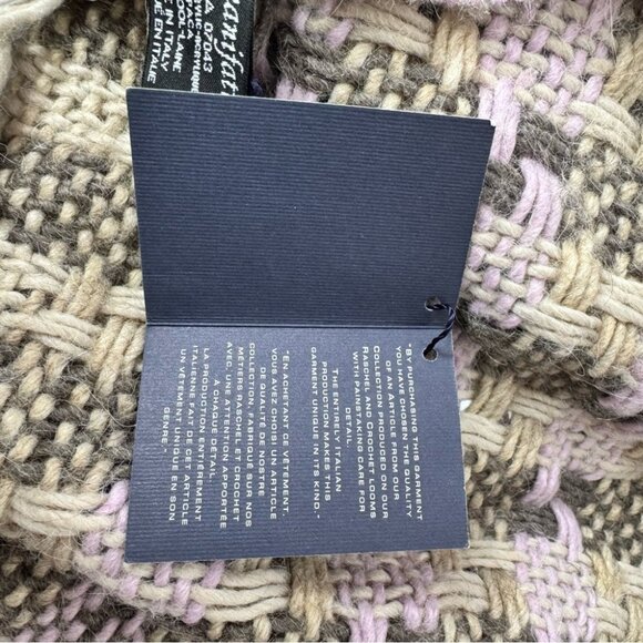 Scarf Italy ๐ฎ๐น alpaca ๐ฆ wool Manifattura almar Elegant Brown Patterned Scarf - Picture 8 of 11